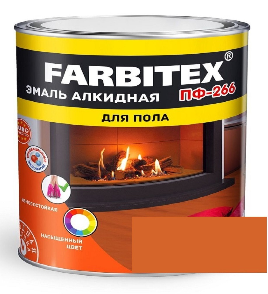 FARBITEX Эмаль алкидная ПФ-266 для пола Золотистый 1,8кг - фото 1 - id-p170964597
