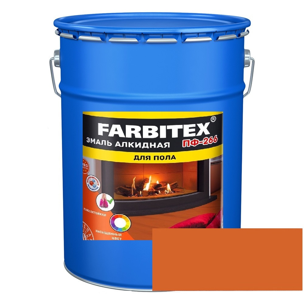 FARBITEX Эмаль алкидная ПФ-266 для пола Золотистый 20кг - фото 1 - id-p170964609