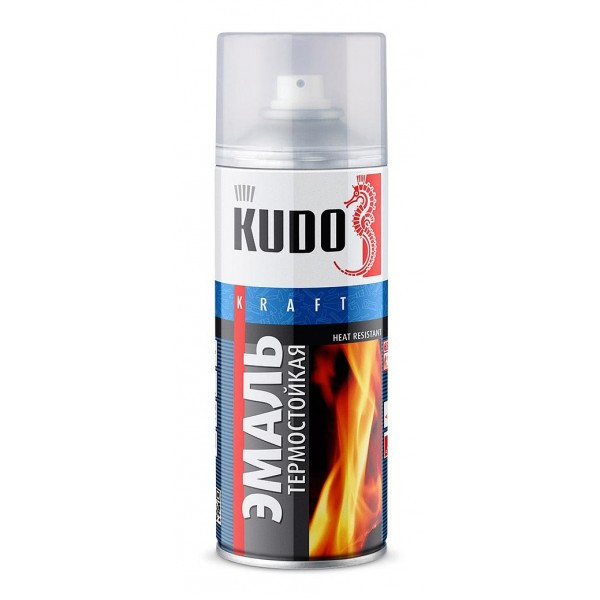 KUDO Эмаль термостойкая KU-5001 Серебристый +800°С±5°С 520мл - фото 1 - id-p170964687