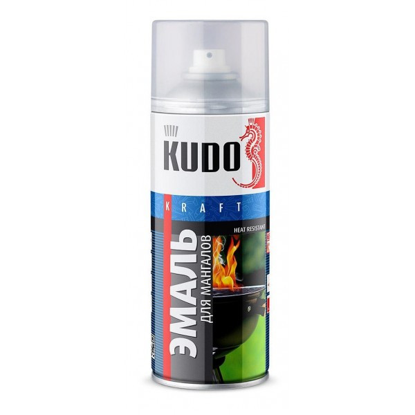 KUDO Эмаль термостойкая для мангалов KU-5122 Черный 520мл - фото 1 - id-p170964694