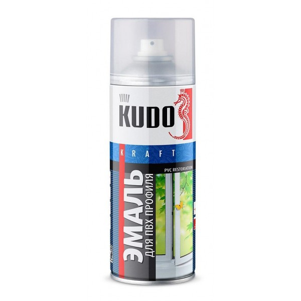 KUDO Эмаль для ПВХ профиля KU-6101 Белый 520мл - фото 1 - id-p170964722