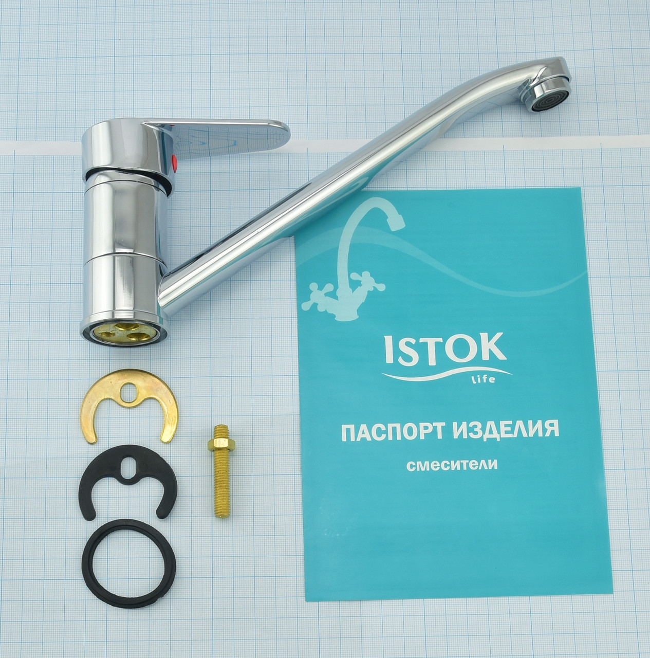 Смеситель Istok life 0402.716 однорычажный для кухни с изливом 220 мм - фото 7 - id-p164963571