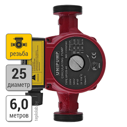 Unipump UPC 25-60 180 насос циркуляционный, 220 В, фото 2