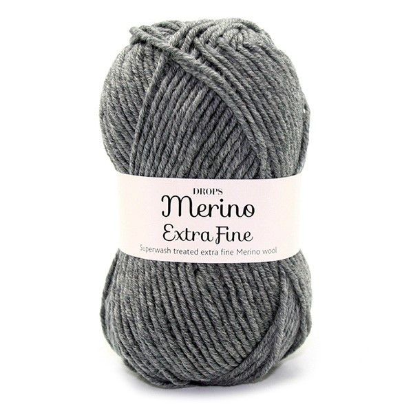 Пряжа Drops Merino Extra Fine цвет 04 тёмно-серый меланж - фото 1 - id-p170978770