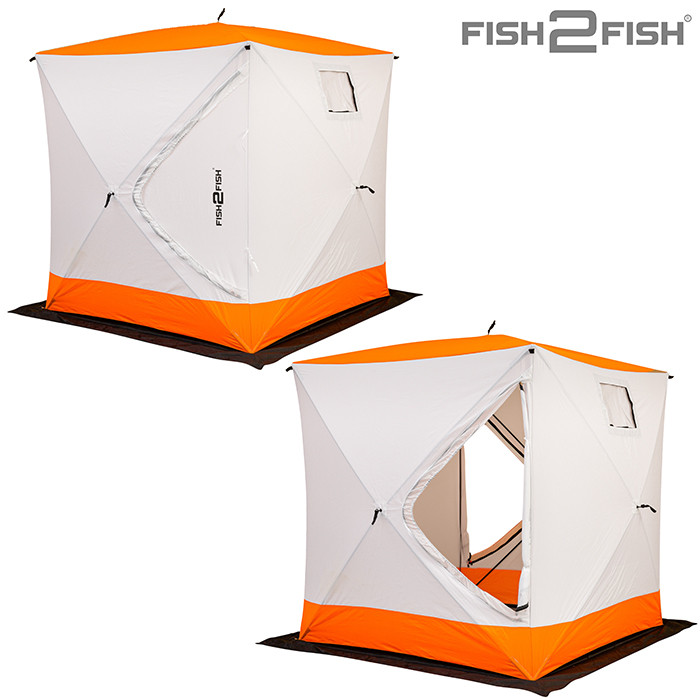 Зимняя палатка Fish2Fish Куб Утепленная в чехле 160х160х170 см - фото 5 - id-p170979131