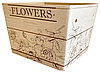 Коробка цветочная "Белое дерево",  15*12,5*11 см