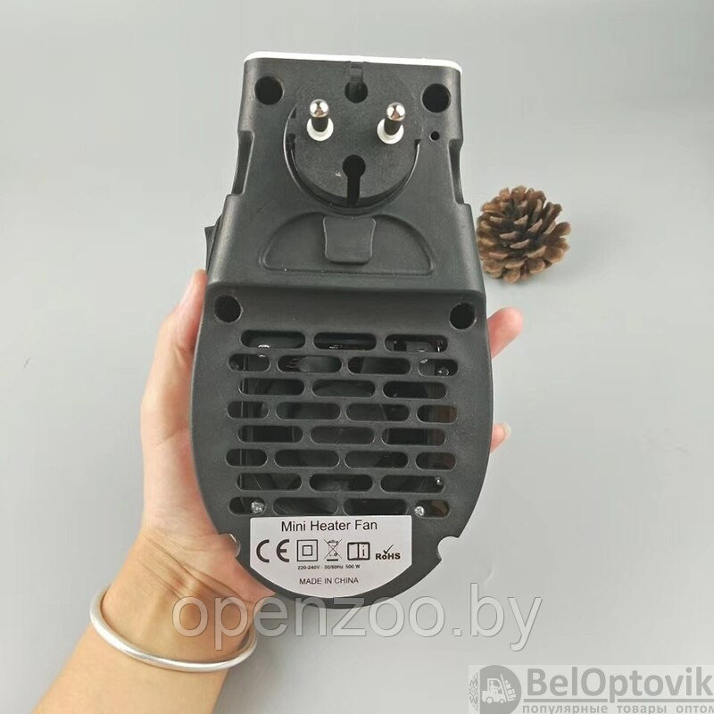 Портативный электрический мини обогреватель с пультом ДУ Portable Heater 500 W (2 режима работы, таймер) - фото 9 - id-p171009264