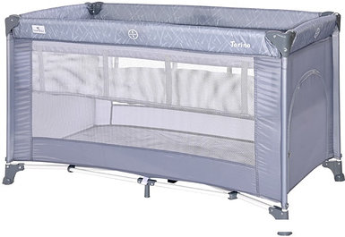 Манеж-кровать Lorelli Torino 2 Layers (silver blue)