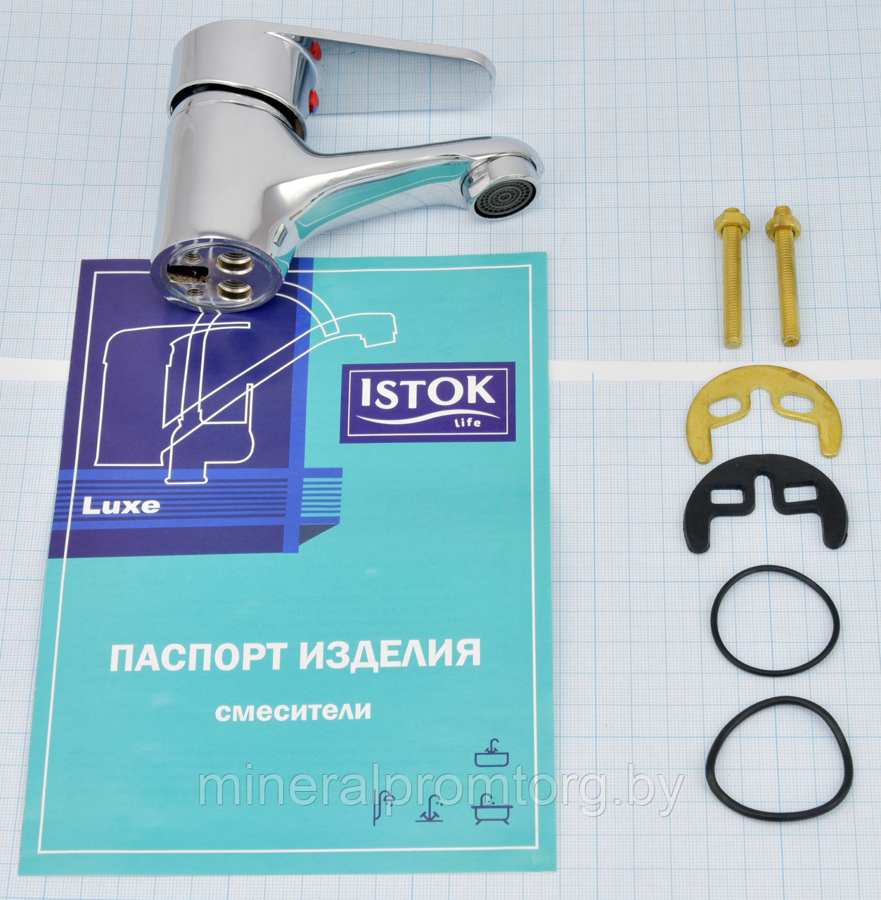 Смеситель Istok life для умывальника одноручный с литым изливом 90 мм Арт. 0402.715 - фото 7 - id-p164030849