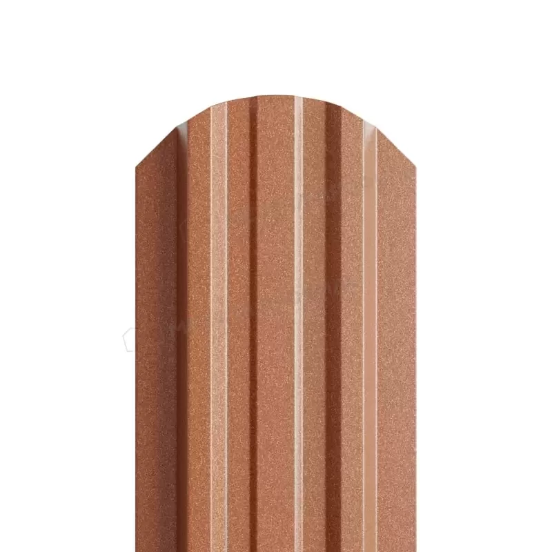 Металл Профиль Штакетник металлический МП LАNE-O 16,5х99 (PURMAN-20-Argillite-0.5)