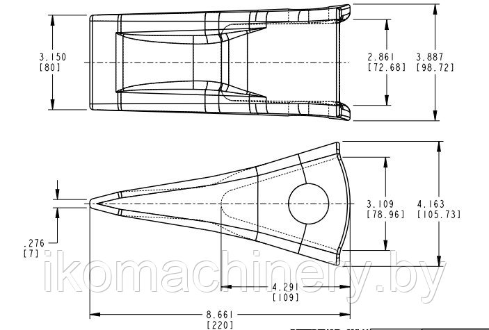 Зуб ковша KOMATSU - фото 2 - id-p19482076