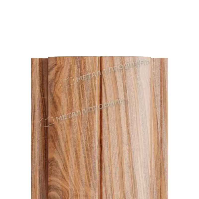 Металл Профиль Штакетник металлический МП ELLIPSE-T 19х126 (ECOSTEEL_T-01-Кедр-0.5)