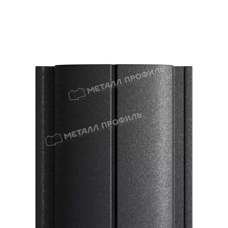 Металл Профиль Штакетник металлический МП ELLIPSE-T 19х126 (VikingMP E-20-9005-0.5)