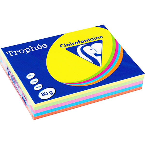 Бумага цветная "Trophée" яркий ассорти, 80 г/м