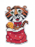 Набор для вышивания крестом "Денежный тигр. Магнит".