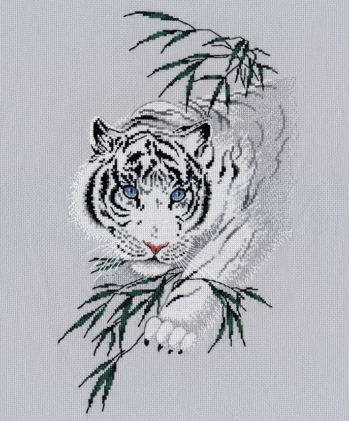 Набор для вышивания крестом "Белый тигр". - фото 1 - id-p171047758