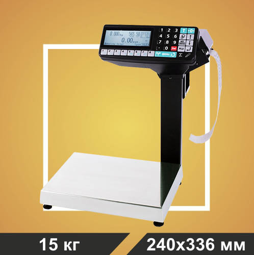 Весы торговые с печатью этикеток МК-15.2-RP-10 - фото 1 - id-p171045171