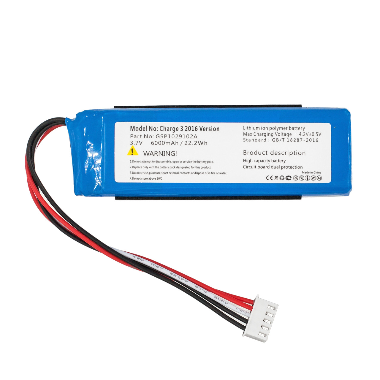 Аккумуляторная батарея для JBL Charge 3 3.7V 6000mAh - фото 1 - id-p171057125