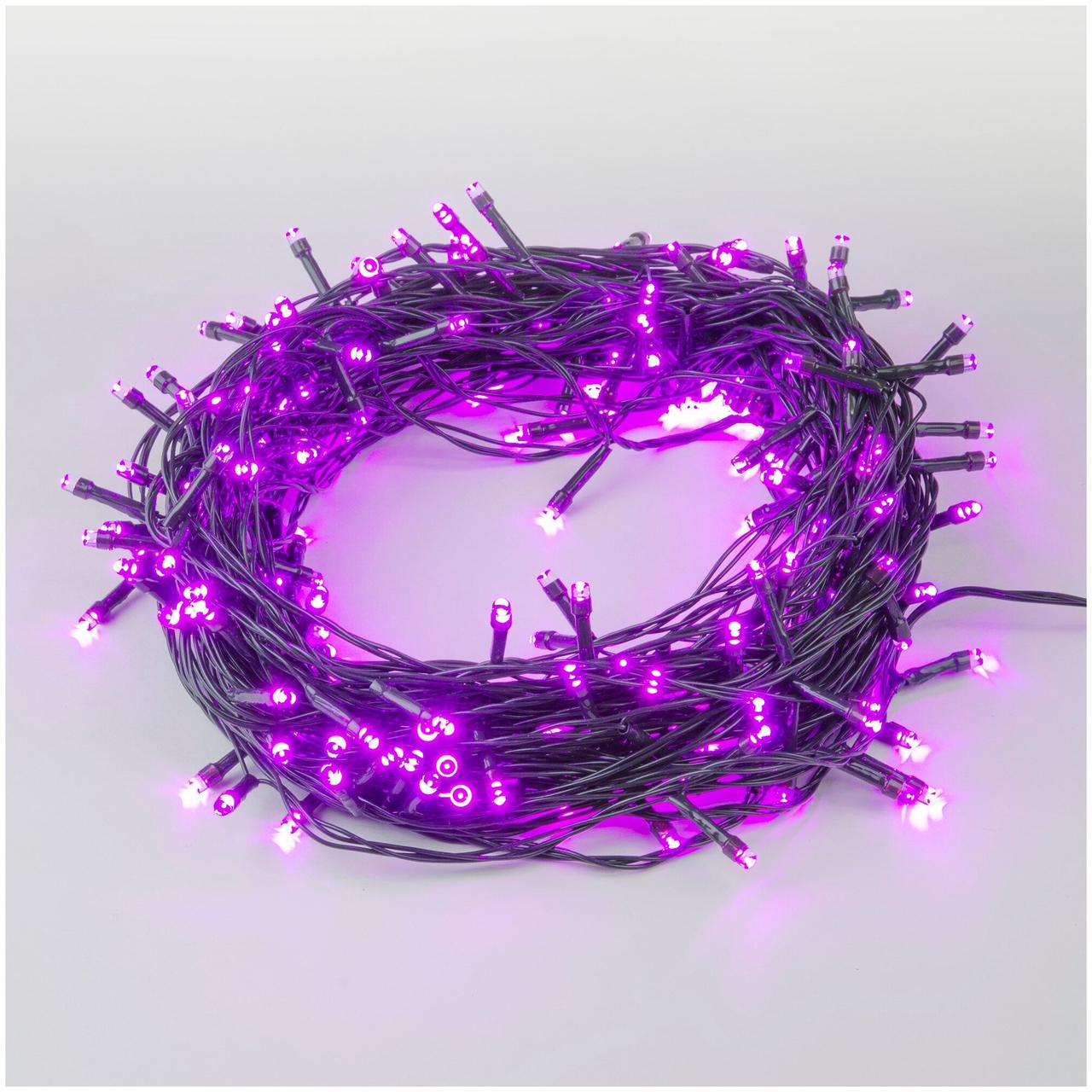 UL-00007310 ULD-S2000-200/DGA PINK IP20 (20м, 200LED, Роз. свет, Провод зел.) Гирлянда светодиодная UNIEL