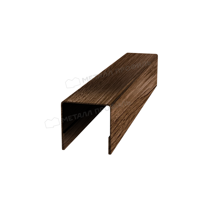 Металл Профиль Планка П-образная 23х22х2000 (ECOSTEEL_MA-01-МореныйДуб-0.5)