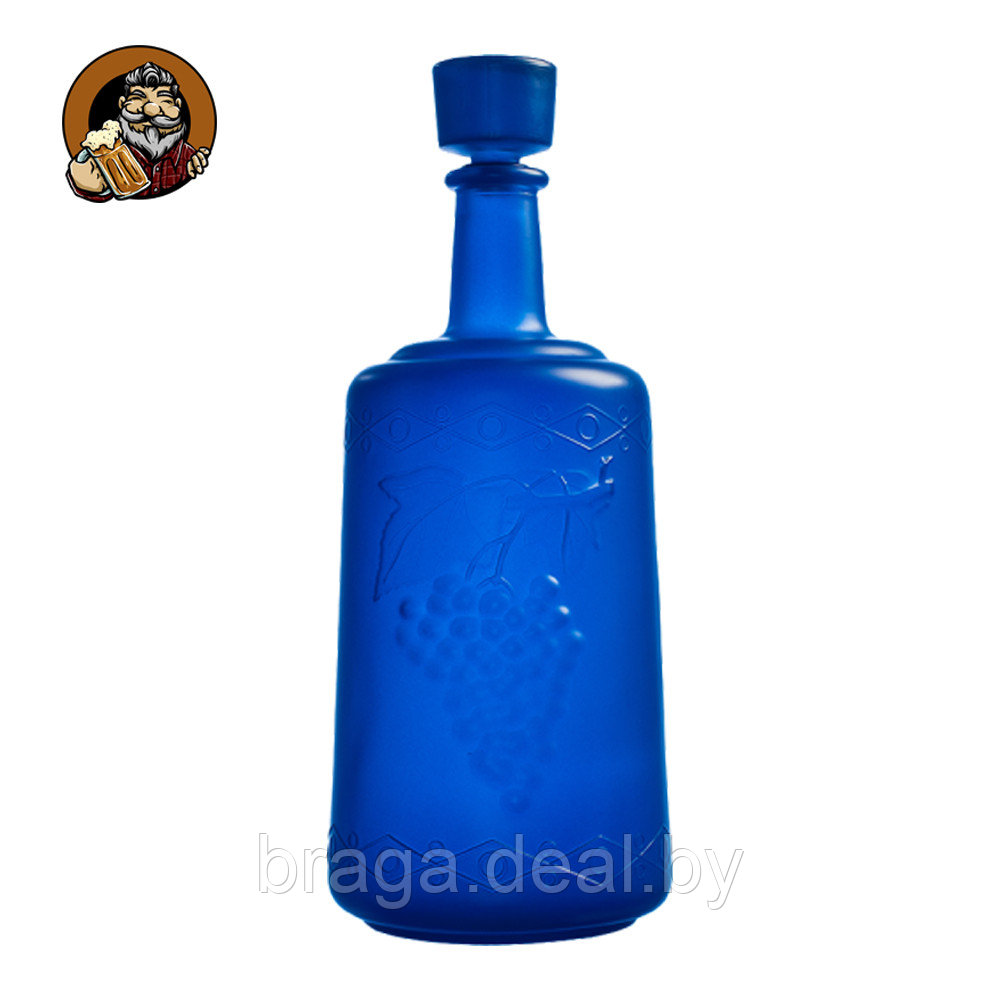 Бутылка Ностальгия 3,0 л (синий матовый) - фото 1 - id-p171062724