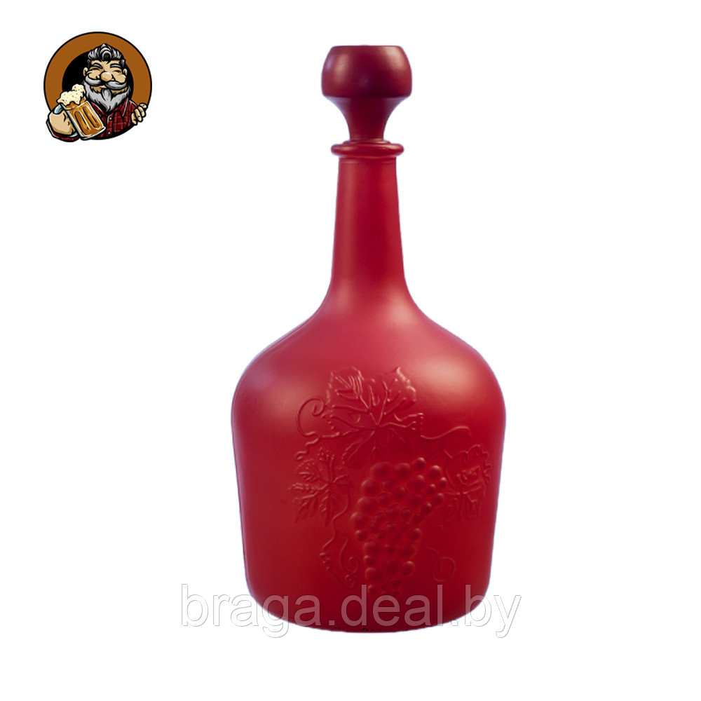 Бутылка Фуфырь 3 л (красный матовый) - фото 1 - id-p171062733
