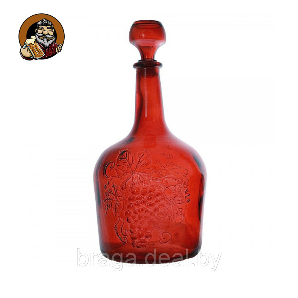 Бутылка Фуфырь 3 л (красный) - фото 1 - id-p171062734