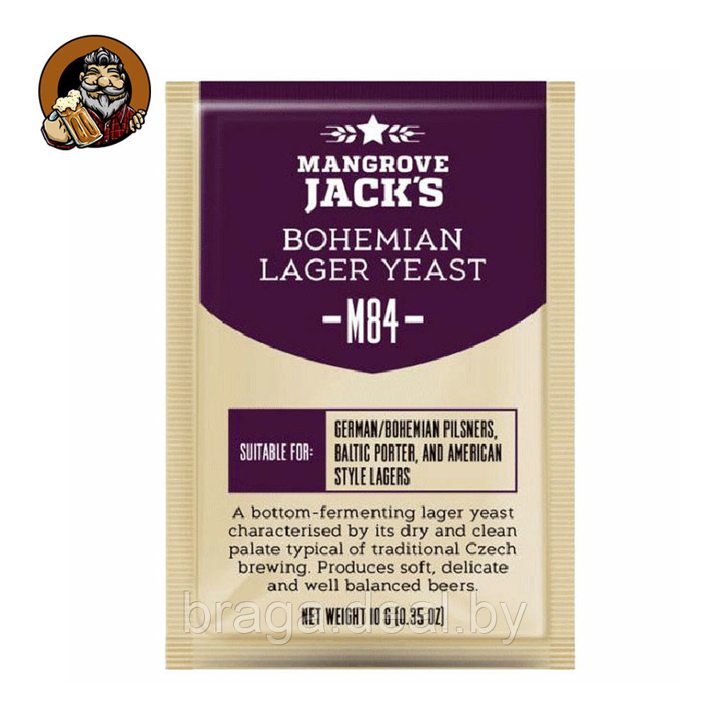 Дрожжи пивные Mangrove Jacks Bohemian Lager M84, 10 гр. - фото 1 - id-p171063027