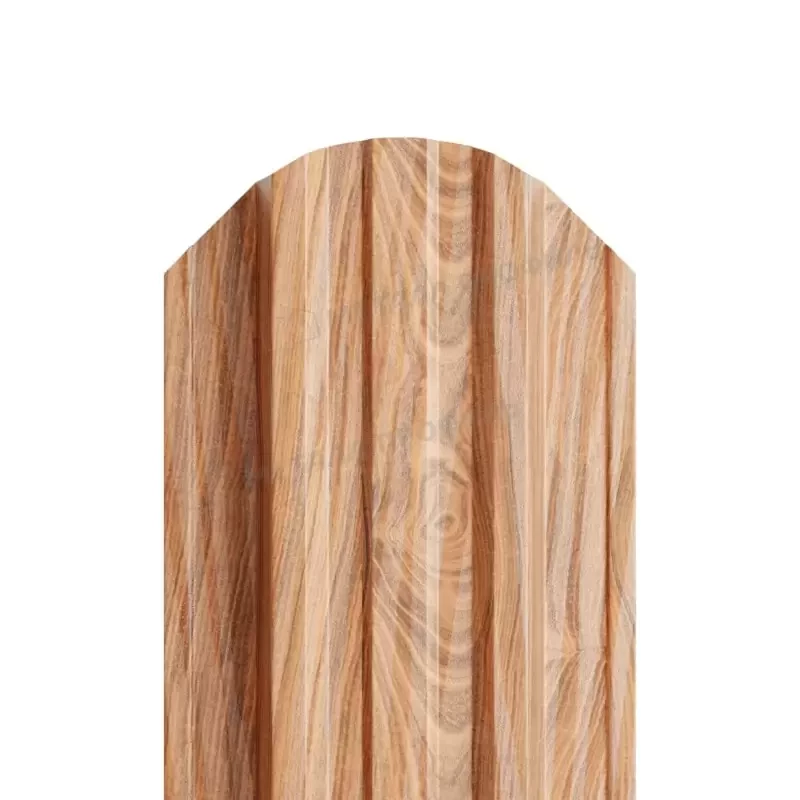 Металл Профиль Штакетник металлический МП TRAPEZE-O 16,5х118 (ECOSTEEL_T-01-Кедр-0.5)