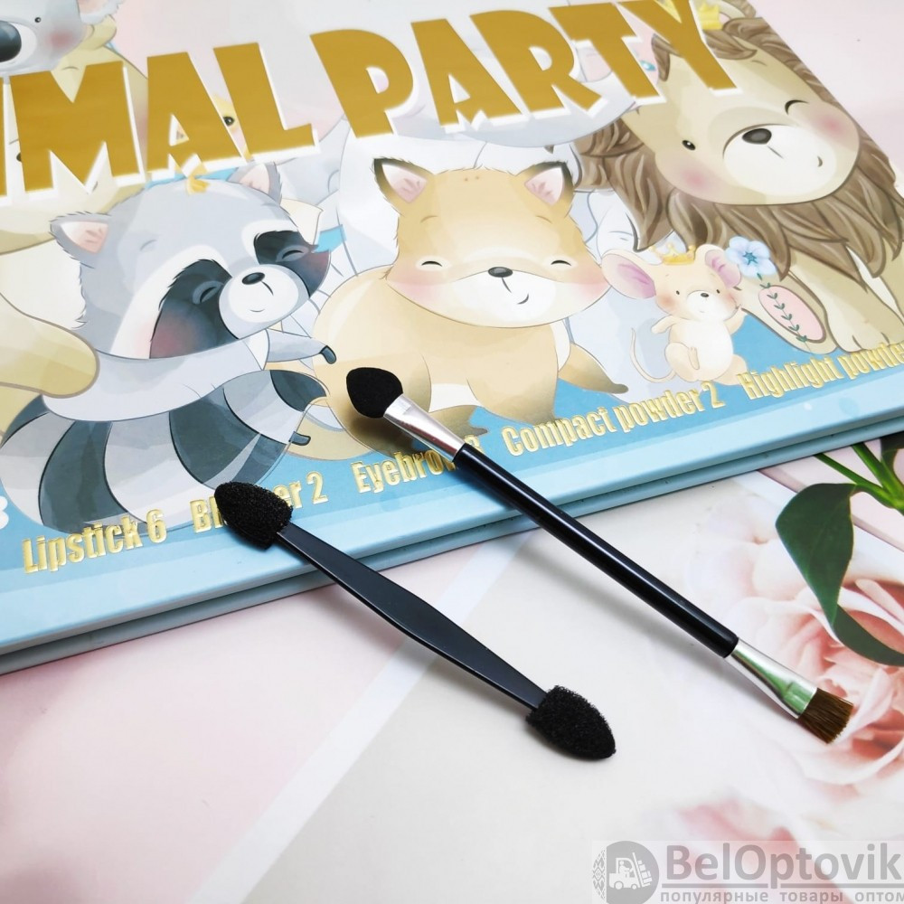 Палетка теней с зеркалом для макияжа глаз Animal Party (65 оттенков теней 6 хайлайтеров и скульпторов) - фото 6 - id-p171067740