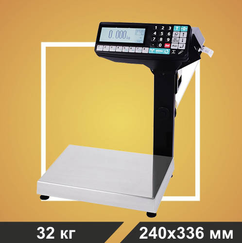 Весы торговые с печатью этикеток МК-32.2-RP-10-1 - фото 1 - id-p171045175