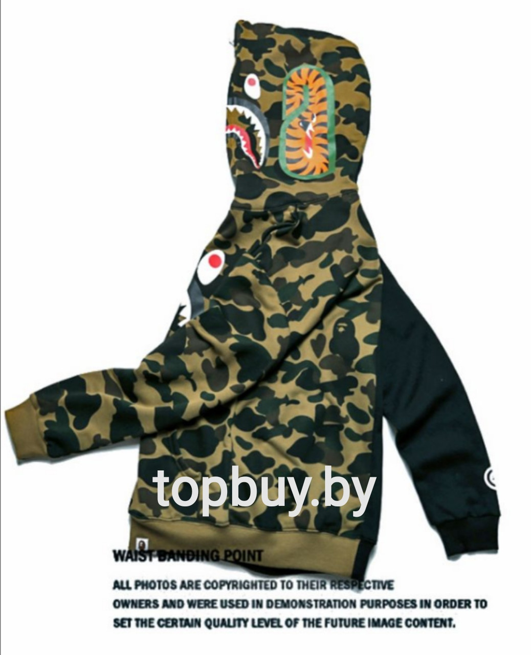 Худи BAPE, милитари. - фото 3 - id-p171078396