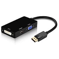 Адаптер - переходник DisplayPort - VGA - HDMI - DVI-D, черный