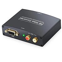Адаптер - переходник VGA (с RCA входом) - HDMI, черный