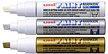 Перманентный маркер Uni Paint PX-30 4-8,5мм. Клиновидное перо. Серебро unipaint px 30, фото 2
