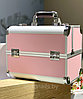 Бьюти-кейс  «BuImer»  кейс для мастеров, розовый с серебром., фото 5