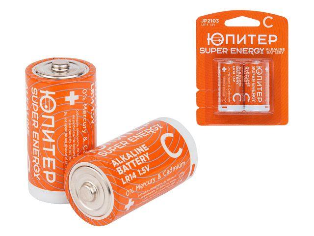 Батарейка C LR14 1,5V alkaline 2шт. ЮПИТЕР - фото 1 - id-p111589230
