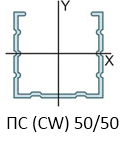 Профиль стоечный Албес HARD CW 50 x 50 мм, сталь 0.6 мм - фото 6 - id-p171086499