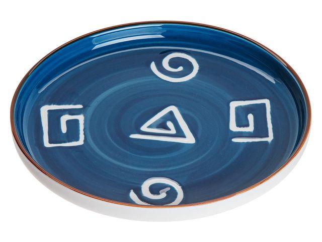 Тарелка-блюдо керамическая, 20х20х2.5 см, серия BLUE MARINE, PERFECTO LINEA - фото 1 - id-p168519767
