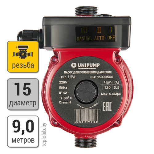 Unipump UPA 15-90 160 насос циркуляционный, 220 В