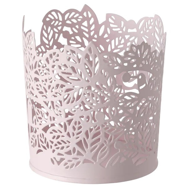 IKEA/  САМВЕРКА Подсвечник для греющей свечи, бледно-розовый8 см