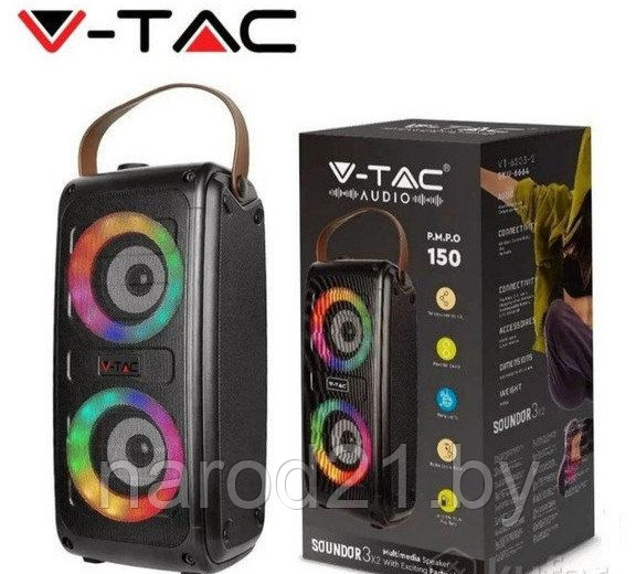 Портативная колонка V-TAC (Bluetooth,USB,micro SD,FM,AUX,Mic) - фото 2 - id-p78831222