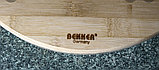 Разделочная доска Bekker из бамбука круглая 30 см на 2 см, фото 5