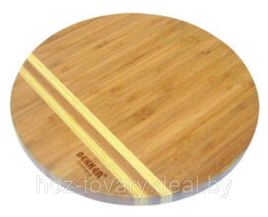 Разделочная доска Bekker из бамбука круглая 25 см на 1,8 см - фото 1 - id-p171208973