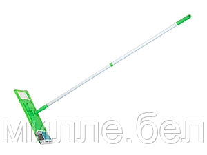 Швабра для пола с насадкой из микрофибры, зеленая, PERFECTO LINEA (Телескопическая рукоятка 67-120 см)