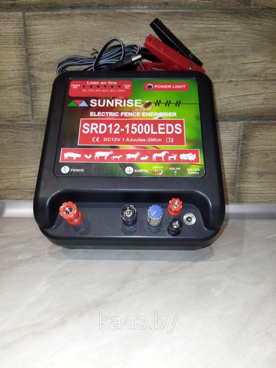 Электропастух SUNRISE SRD12-1500 LEDS(12/220V)