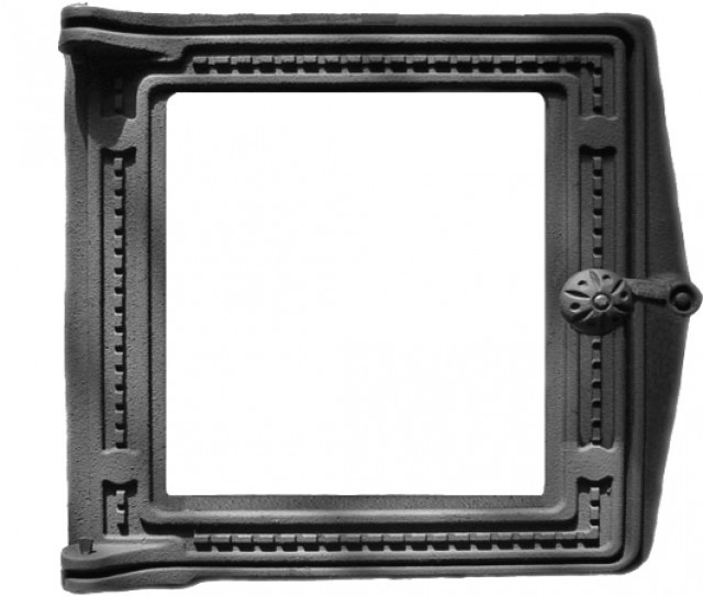 Дверка топочная крашеная со стеклом ДТ-4С (Р) 250х280 - фото 2 - id-p19537804