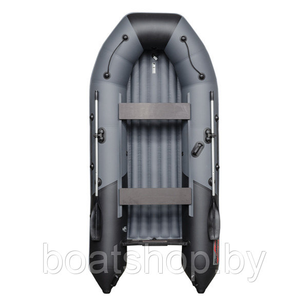Надувная моторно-килевая лодка Таймень NX 3400 НДНД PRO графит/черный