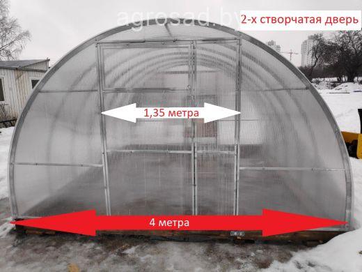 Теплица Сибирская «Двустворчатая 3,5», 10х3,5х2 ,ТРУБА 40х20, шаг 0,67 - фото 3 - id-p104658729