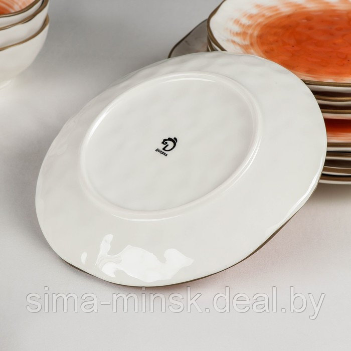 Набор керамической посуды Доляна «Космос», 16 предметов: 4 тарелки d=21 см, 4 тарелки d=27,5 см, 4 миски d=13 - фото 3 - id-p171234364